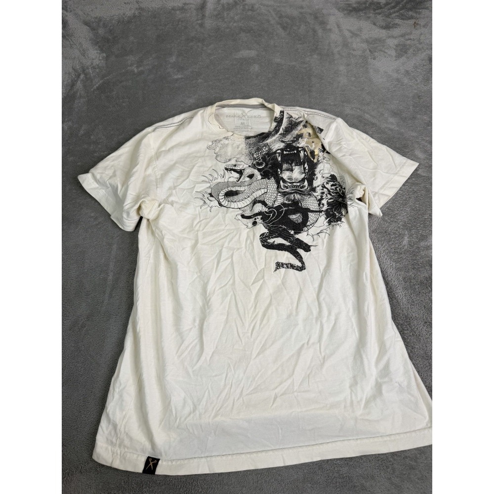 Vintage Y2K Marc Ecko Short Sleeve T Shirt Snake Men's Size Medium White